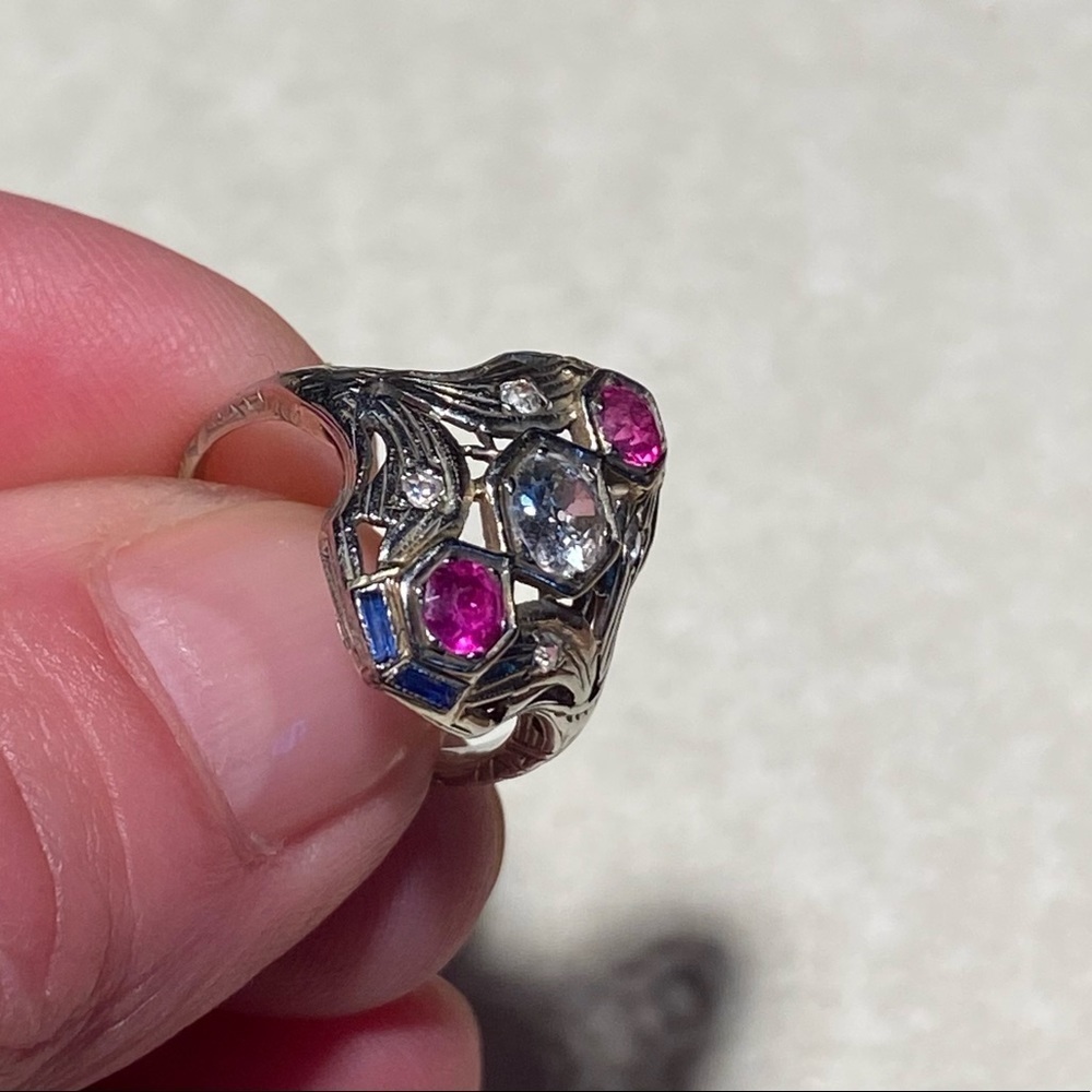 18k DIAMOND RUBY RING 6 - Picture 5 of 15